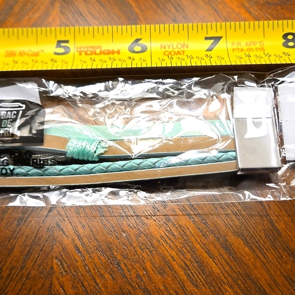 Stylish Starfish Turtle Bracelet Ocean Theme Handcrafted 4-layer Faux Leather - Picture 3 of 4